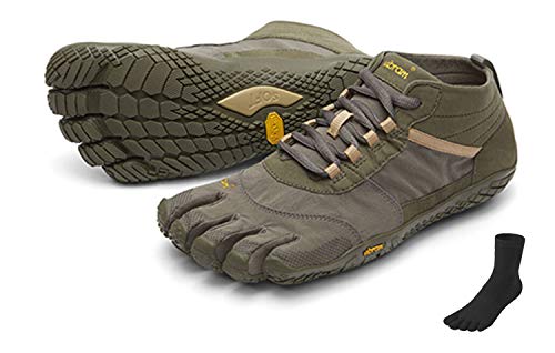 FiveFingers Vibram V-Trek Men + Zehensocke, Size:42;Color:MilitaryDarkgrey von FiveFingers