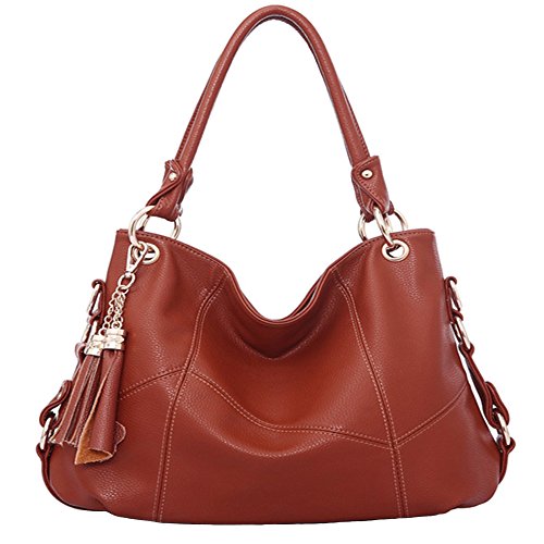 FiveloveTwo Dame Top-Handgriff Tasche Schultertasche Satchel Handtaschen Tote Taschen Geldbörse Braun FiveloveTwo Dame Top-Handgriff Tasche Schultertasche Satchel Handtaschen Tote Taschen Geldbörse Braun von FiveloveTwo