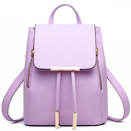 FiveloveTwo wasserdichte Schultertasche Shopper Tragetaschen Umhängetasche Damen Mädchen Rucksackhandtaschen Rucksack Schule Reise PU Leder Taschen Backpack Daypacks Lila FiveloveTwo wasserdichte Schultertasche Shopper Tragetaschen Umhängetasche Damen Mädchen Rucksackhandtaschen Rucksack Schule Reise PU Leder Taschen Backpack Daypacks Lila von FiveloveTwo
