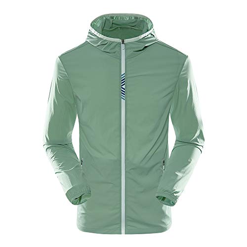 Fivetwofive SchweißFeste Kleidung Herren Draussen Atmungsaktive Sport Windbreaker Jacke Paar Kleidung Haut Kleidung GrüN M. von Fivetwofive