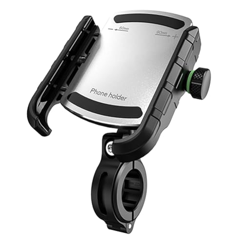 Fivetwofive Universeller Motorrad-Telefonhalter, 360°-Ansicht, Fahrrad-Telefonhalter für 5,4-7,2 Handyständer, Silber von Fivetwofive