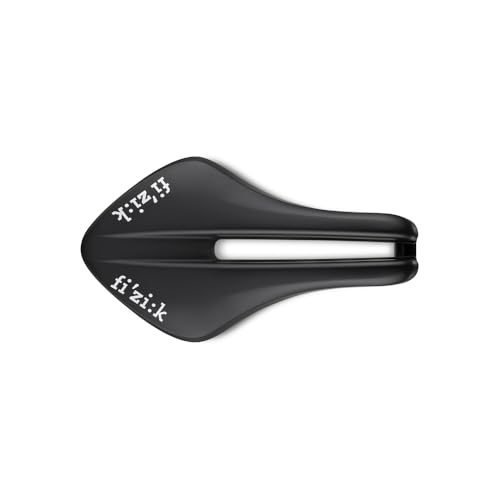 Fizik Transiro Aeris R3 Langstrecken-Triathlon-Fahrradsattel, karbonverstärkte Schale mit Kium-Schienen, 135 mm Breite, Schwarz von Fizik