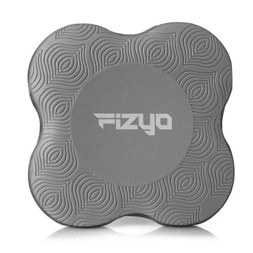 Fizyo Kniekissen Rutschfeste: Kniepads für Yoga, Pilates Knie Pads, Yoga Pad für Gelenkschutz & Fitness, 2 Set, Grau, 20x20 cm von Fizyo