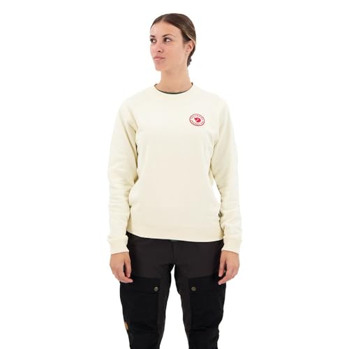 Fjällräven Damen 1960 Logo Badge Sweater W Sweatshirt, Chalk White, XS Fjällräven Damen 1960 Logo Badge Sweater W Sweatshirt, Chalk White, XS von Fjällräven