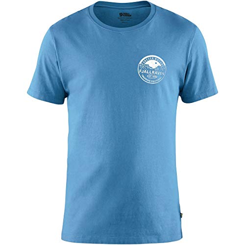 FJALLRAVEN Herren Forever Nature Badge T-Shirt M, Blau (River Blue), XS von Fjäll Räven