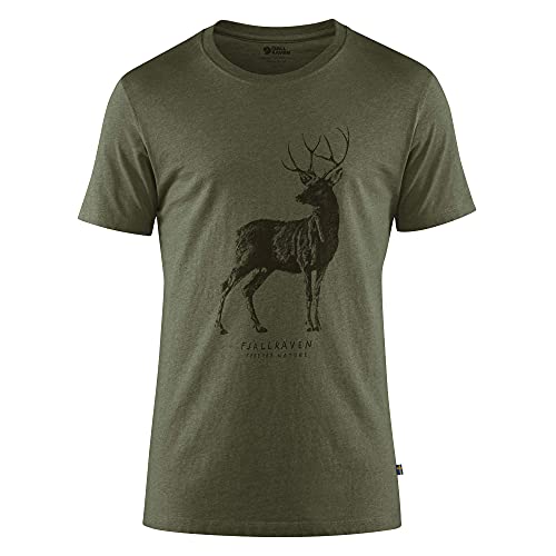 Fjällräven Herren Deer Print T-shirt M T Shirt, Asphalt, XS EU von Fjäll Räven