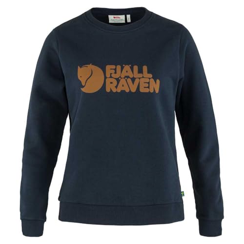 FJALLRAVEN 84143-555-230 Logo Sweater W Sweatshirt Damen Dark Navy-Chestnut Größe S von Fjällräven