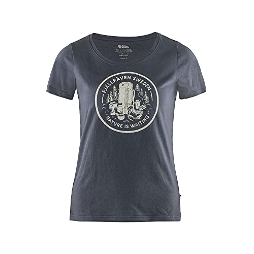 FJALLRAVEN Damen Fikapaus T-Shirt W Unterhemd, Marineblau, XXS von Fjällräven