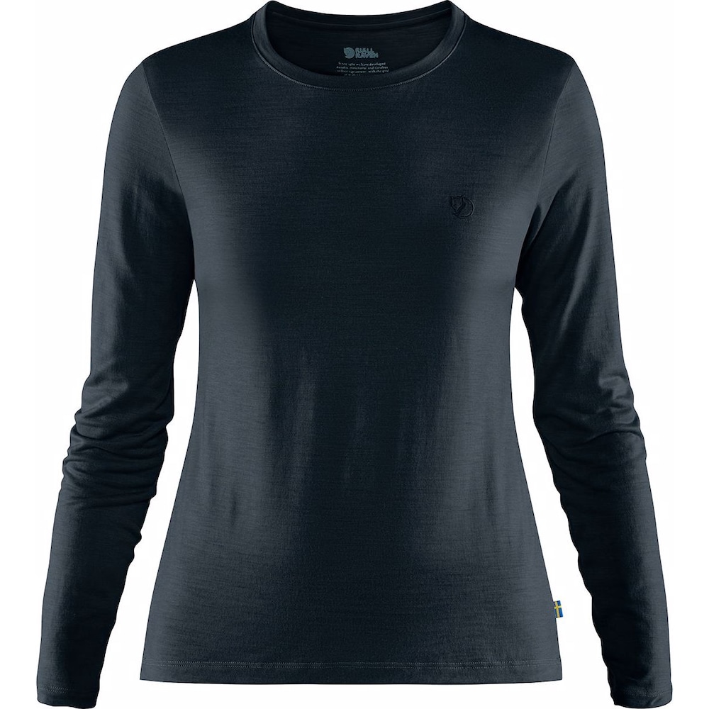 Fjällräven, Damen, Funktionsshirt, Abisko Wool Longsleeve (XL), Blau, XL von Fjällräven