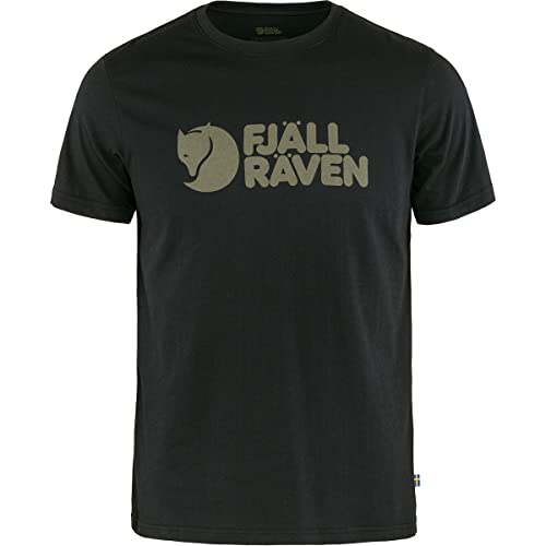 Fjallraven Herren Logo T-shirt M T Shirt, Schwarz, L EU von Fjäll Räven