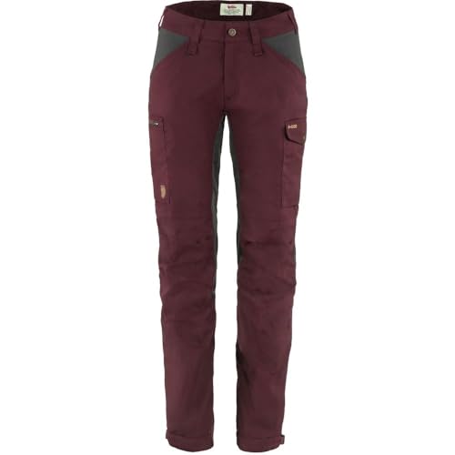 Fjallraven 89829 Kaipak Trousers Curved W Pants Womens Dark Garnet-Dark Grey 30 von Fjäll Räven