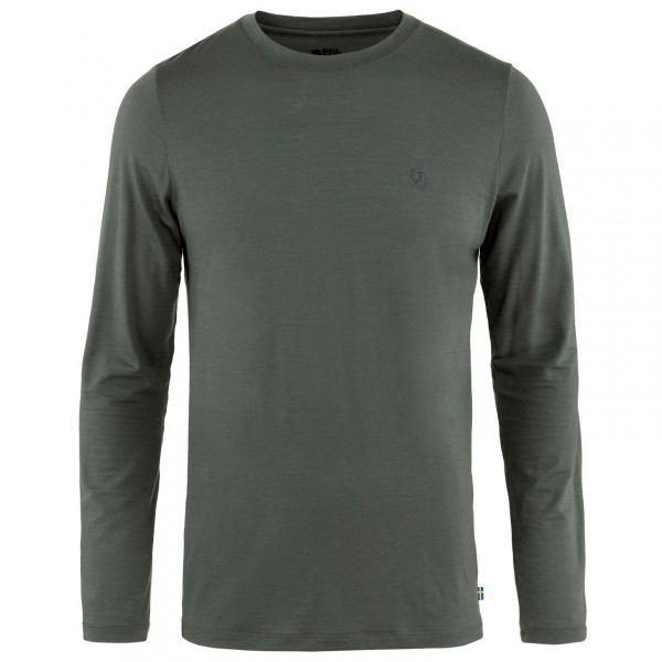 Fjällräven - Abisko Wool L/S - Longsleeve Gr M oliv/grau von Fjällräven