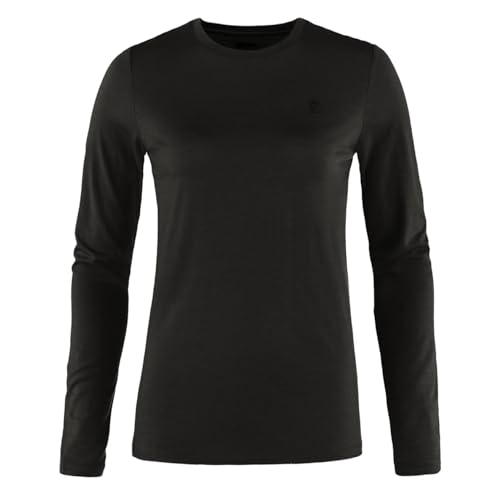 Fjällräven Damen Abisko Wool LS W, Black, L von Fjällräven