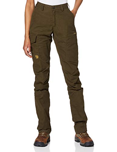 Fjällräven Damen Karla Pro Curved Hose, Dark Olive, 38 EU von Fjällräven