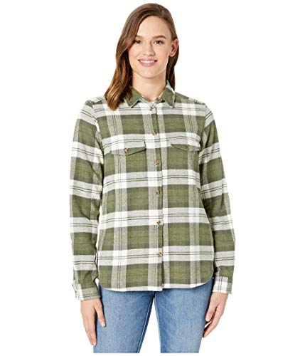 FJALLRAVEN Damen Övik Schwere Flanellhemd W Shirt, grün, XL von Fjäll Räven