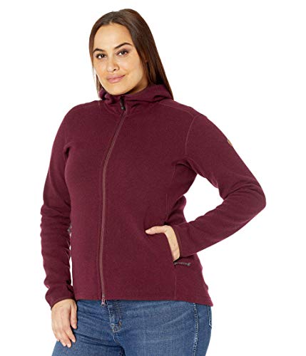 Fjallraven Damen Sweatshirt High Coast Wool Hoodie W, Dark Garnet, M, 89950 von Fjällräven