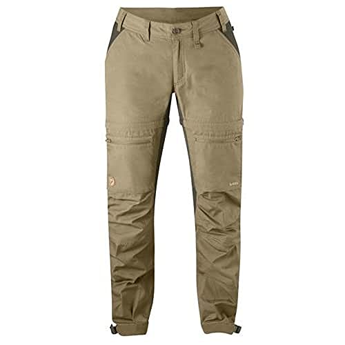 Fjällräven Damen Trekkinghose Abisko Lite Zip Off, Sand/Tarmac, 36, 89835 von Fjällräven