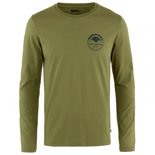 Fjällräven - Forever Nature Badge L/S T-Shirt - Longsleeve Gr XL oliv von Fjällräven