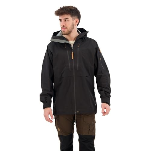 Fjällräven Herren Keb Eco-Shell Outdoorjacke, Schwarz, L von Fjäll Räven