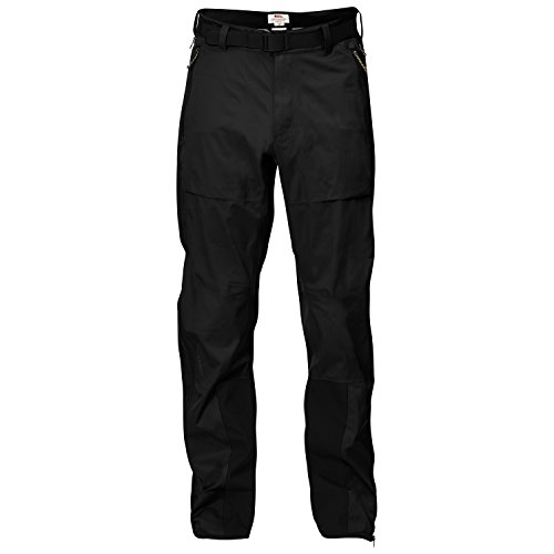 Fjällräven Herren DREI-Lagen-Hardshell-Hose Keb Eco-Shell, Black, XL, F82415-550 von Fjäll Räven