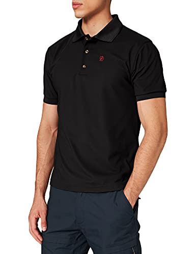 Fjällräven Herren Kurzarm-Polohemd Crowley Pique, Black, L, F81783-550 von Fjällräven