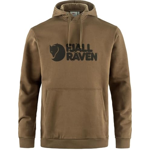 Fjällräven Herren Logo Hoodie M Sweatshirt, Wood Brown, M von Fjällräven