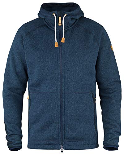 Fjällräven Herren Fleecejacke Övik Fleece Hoodie, Navy 560, von Fjäll Räven