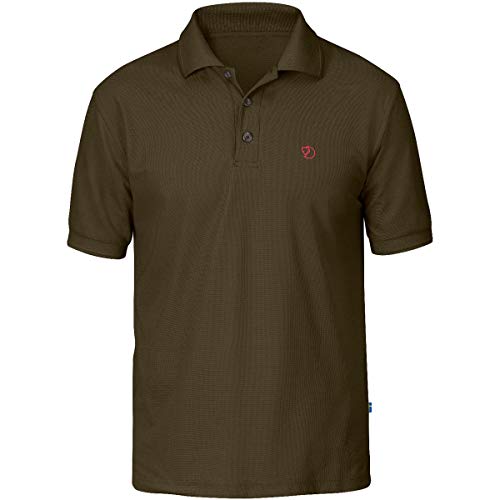 Fjällräven Herren T-shirt Crowley Pique, Dark Olive, S, F81783-633 Fjällräven Herren T-shirt Crowley Pique, Dark Olive, S, F81783-633 von Fjällräven