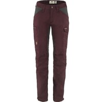 Fjaellraeven Kaipak Curved Trousers Dark Garnet Dark Grey von Fjällräven