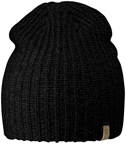 Fjallraven Övik Melange Beanie Hat - Black, 1 Size von Fjäll Räven