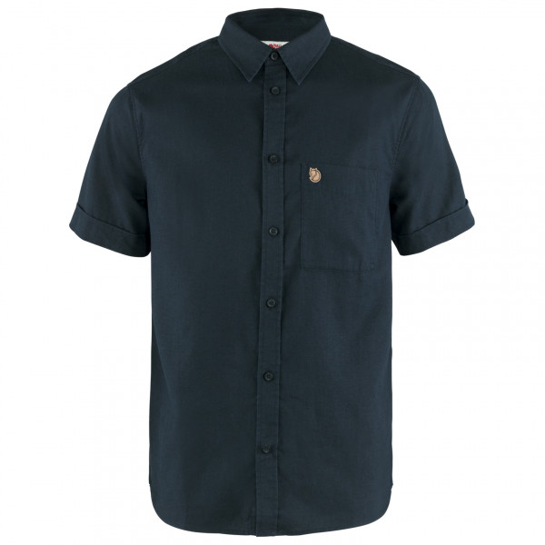 Fjällräven - Övik Travel Shirt S/S - Hemd Gr L blau von Fjällräven