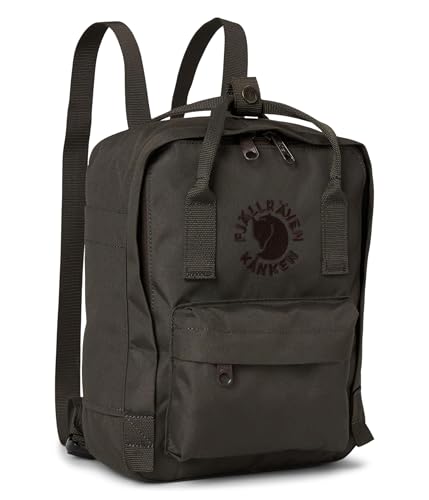 Fjällräven F23549 Re-Kånken Mini Rucksack, grün (Dark Olive), 13 x 20 x 29 cm, 7 L von Fjäll Räven