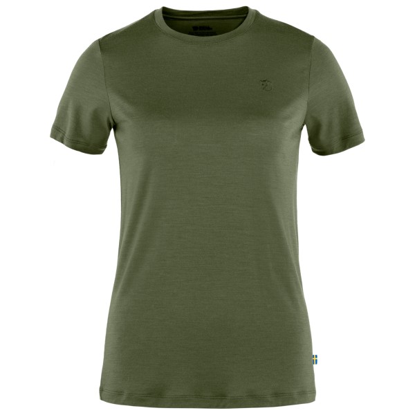 Fjällräven - Women's Abisko Wool S/S - T-Shirt Gr L oliv von Fjällräven