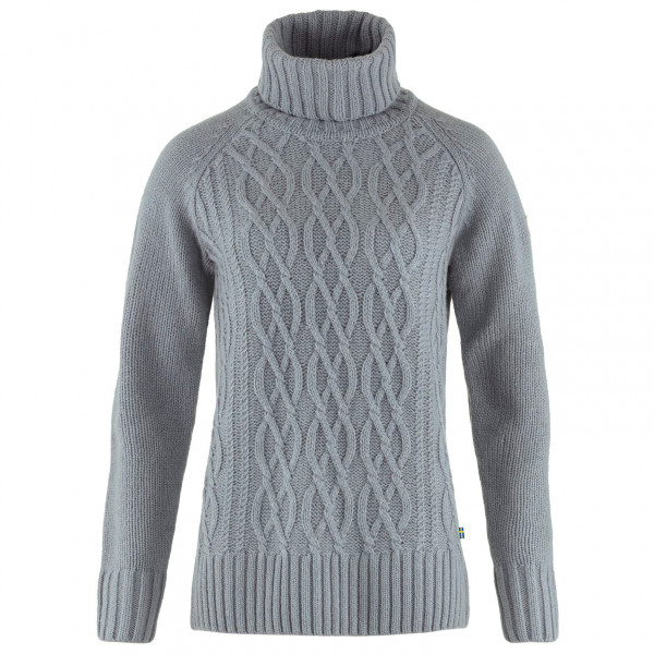 Fjällräven - Women's Övik Cable Knit Roller Neck - Wollpullover Gr L grau von Fjällräven