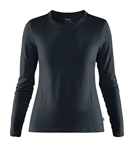Fjällräven Damen Abisko Wool Ls W Sweatshirt, Dark Navy, L Fjällräven Damen Abisko Wool Ls W Sweatshirt, Dark Navy, L von Fjällräven