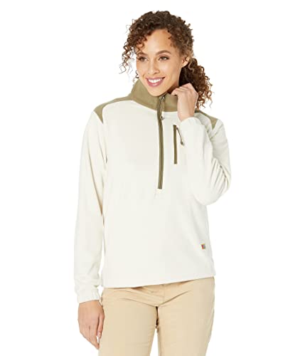 Fjallraven 84785-113-622 Vardag Lite Fleece W Sweatshirt Damen Chalk White-Light Olive Größe XL von Fjällräven