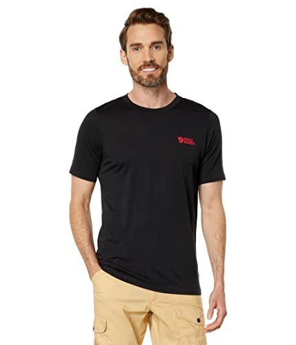 Fjallraven 86977-550 Abisko Wool Logo SS M T-shirt Herren Black Größe XXL von Fjällräven