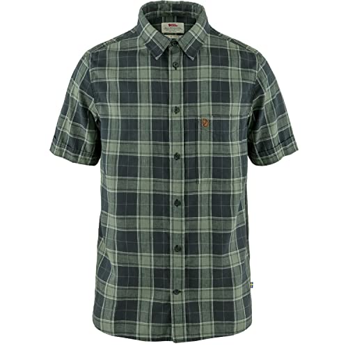 Fjällräven Herren Övik Travel Shirt SS M Shirts Short Sleeve, Dark Navy-Patina Green, L Fjällräven Herren Övik Travel Shirt SS M Shirts Short Sleeve, Dark Navy-Patina Green, L von Fjällräven