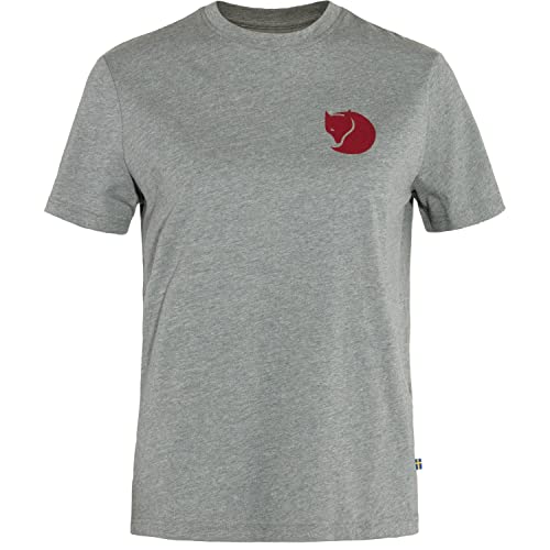 Fjallraven 87153-020-999 Fox Boxy Logo Tee W/Fox Boxy Logo Tee W T-shirt Damen Grey-Melange Größe M von Fjällräven