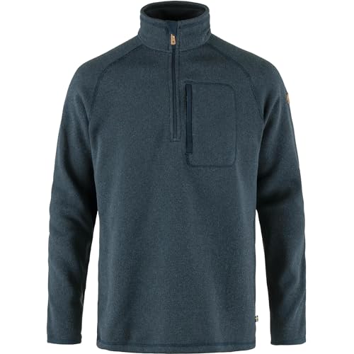 Fjallraven Herren Övik Fleece Half Zip M/Sweatshirt, Marineblau, L EU von Fjällräven