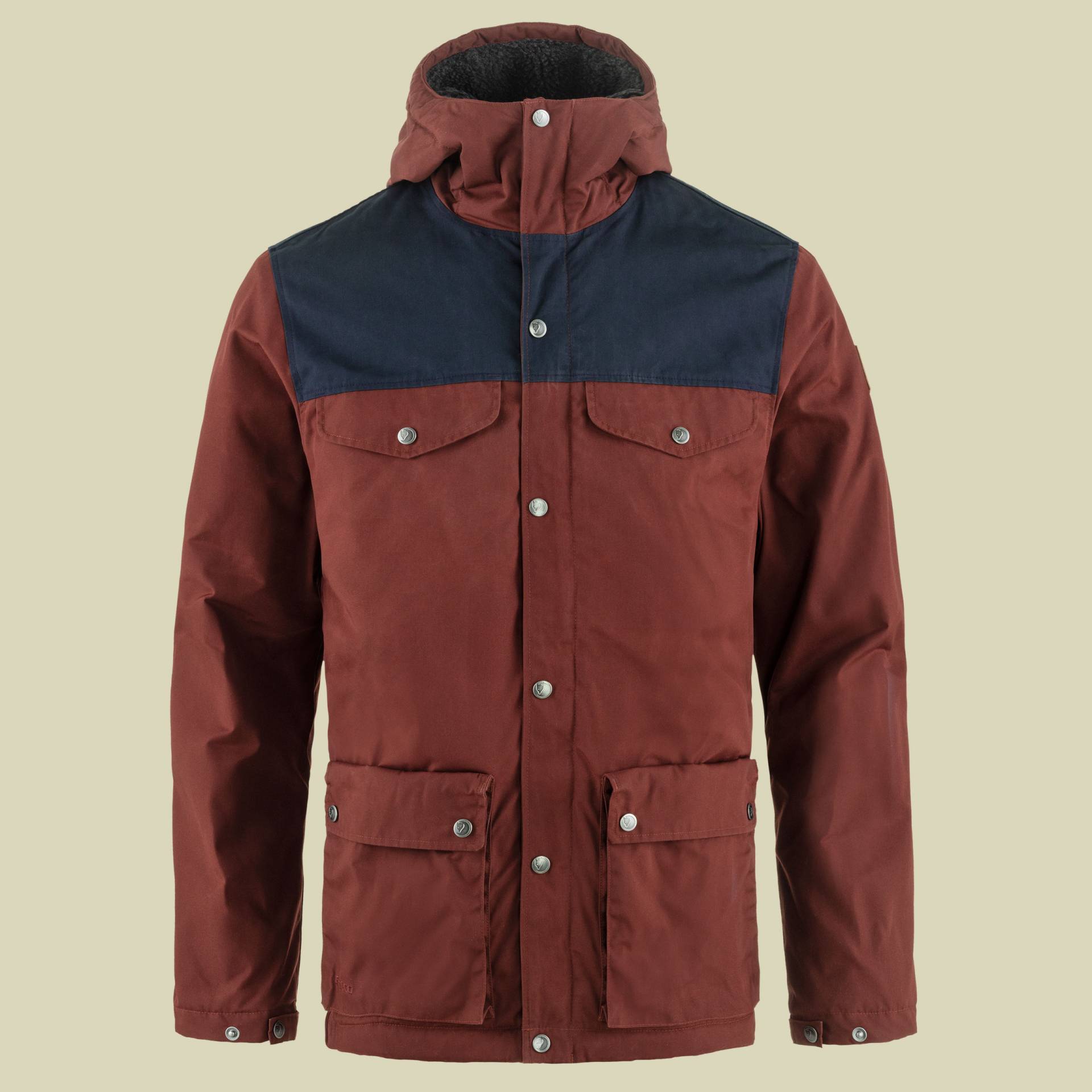 Greenland Winter Jacket Men rot XL - maroon/dark navy von Fjällräven