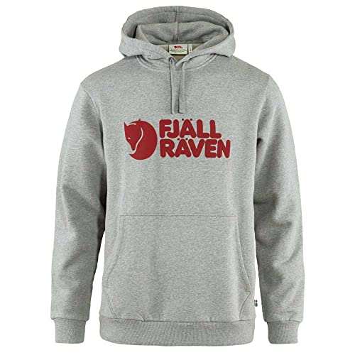 Fjällräven Herren Logo Hoodie M Sweatshirt, Grey-Melange, S Fjällräven Herren Logo Hoodie M Sweatshirt, Grey-Melange, S von Fjällräven