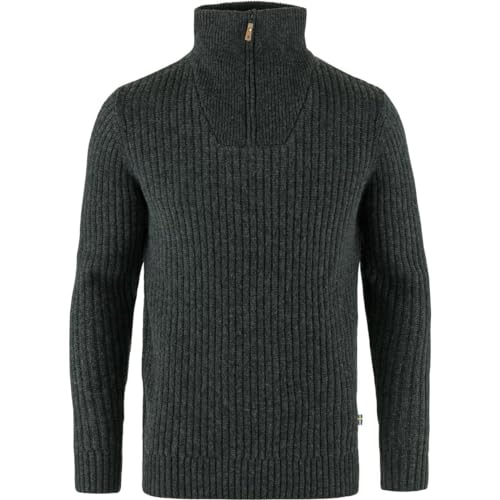 Fjallraven 86672-030 Övik Half Zip Knit M/Övik Half Zip Knit M Sweatshirt Herren Dark Grey Größe L von Fjällräven