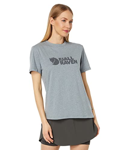 Fjallraven 87146-020-999 Logo Tee W T-Shirt Damen Grey-Melange Größe XXS von Fjäll Räven