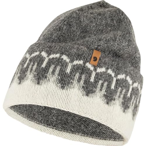 Fjallraven 87167-113-020 Övik Path Knit Beanie/Övik Path Knit Beanie Hat Unisex Chalk White-Grey Größe OneSize von Fjällräven