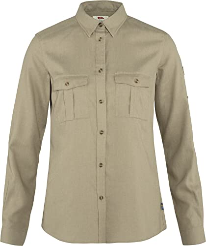 Fjallraven 89843-195 Övik Travel Shirt LS W Shirt Damen Sand Stone Größe M von Fjäll Räven