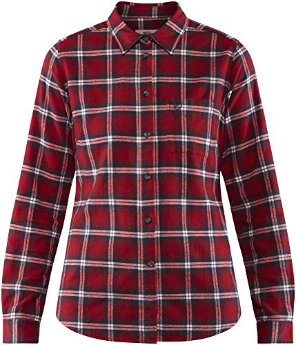 Fjallraven Damen Övik Flannel W Long Sleeved T-Shirt, Deep Red, L von Fjällräven