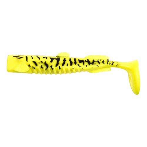 Fladen Giant Goby Shad oder Single Tail, Länge 17cm, neun fängige Farben entweder mit Paddelschwanz oder gedrehten Twister-Schwanz (gelb, Shad 17cm) von Fladen