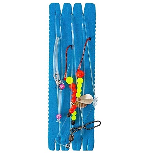 FLADEN Plattfisch Paternoster-Vorfach VI mit Leuchtperlen, Locklöffel und zwei Haken der Größe 2, inkl. EVA Rig-Board FLADEN Plattfisch Paternoster-Vorfach VI mit Leuchtperlen, Locklöffel und zwei Haken der Größe 2, inkl. EVA Rig-Board von Fladen