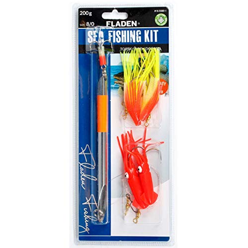 Fladen Dorsch Angeln - komplett Set mit Pilker 200g + 2 Dorschpaternoster Fladen Dorsch Angeln - komplett Set mit Pilker 200g + 2 Dorschpaternoster von Fladen
